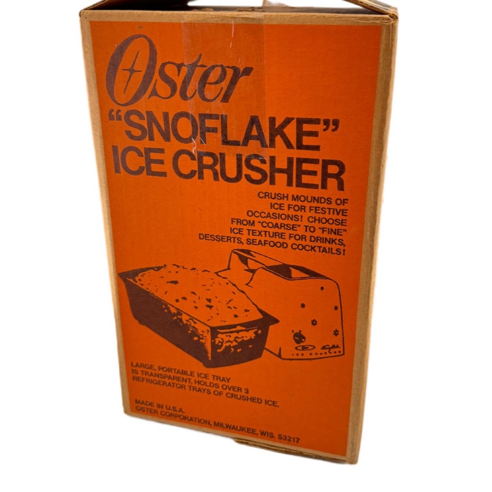 VTG Oster Snowflake Ice Crusher Model 552 Harvest Gold NEW IN BOX - Picture 8 of 9